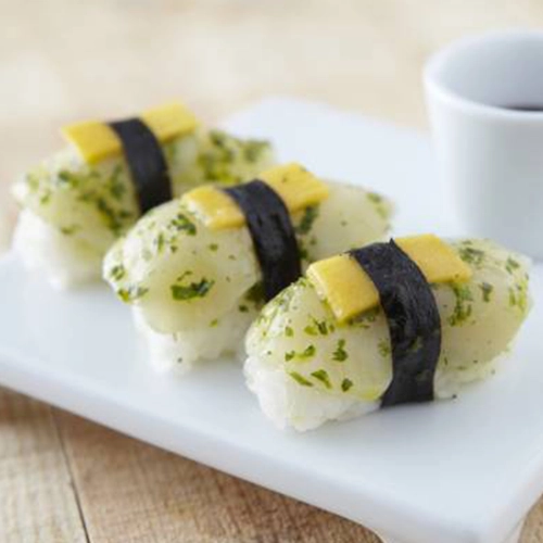 Sushi saint-jacque braisé