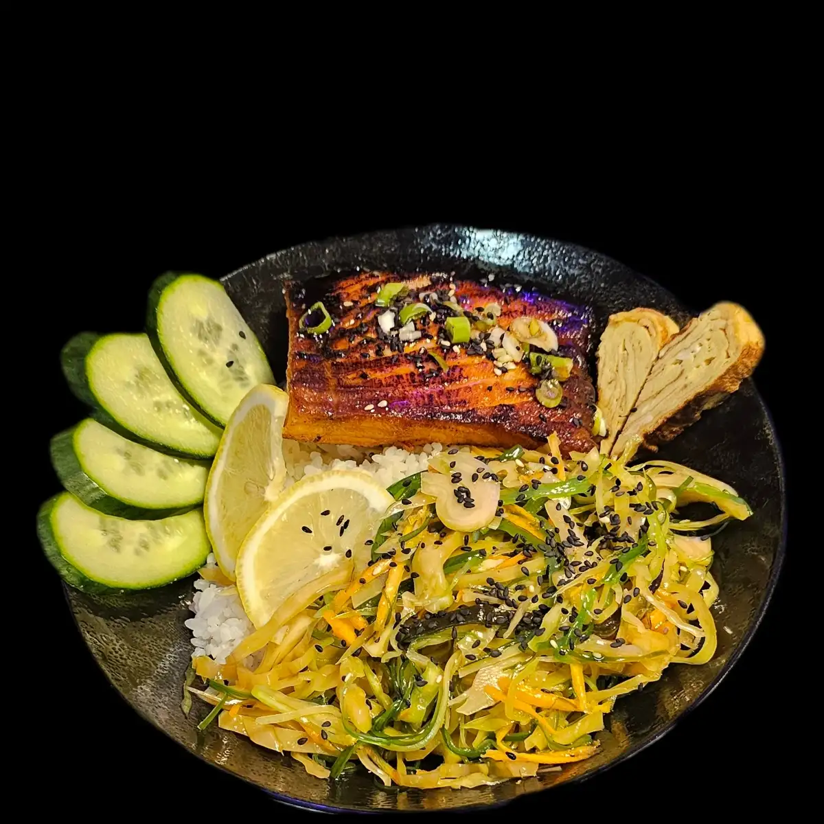 Donburi saumon teriyaki